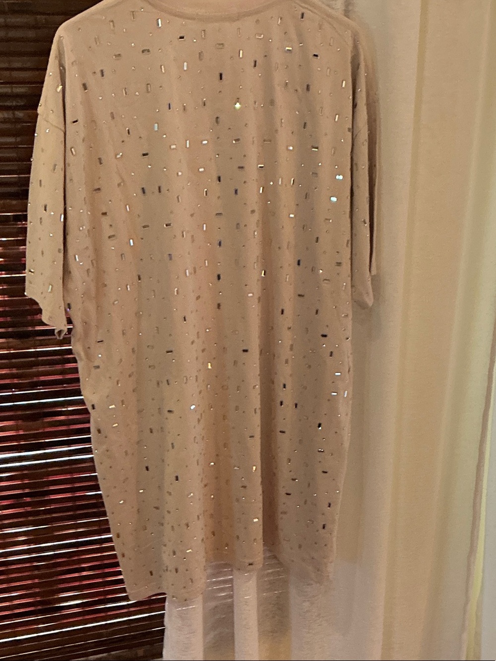 Gautier Couture Beige Embellished Women's Tunic Top - Picture 5 of 5